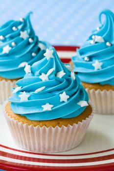 Cupcakes with an Independence Day theme
