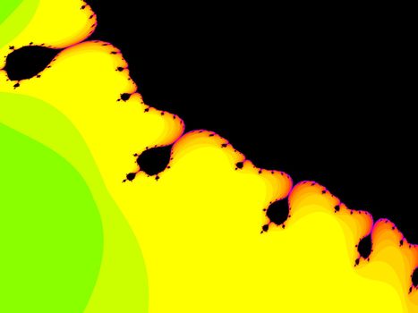 A colourful fractal pattern background.