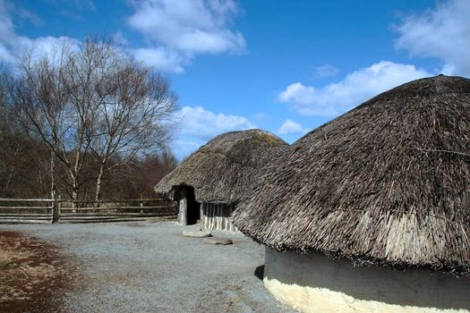 an old ancient irish mud hut village