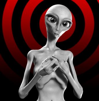 An image of a typical grey species of alien.
