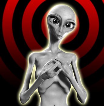 An image of a typical grey species of alien.