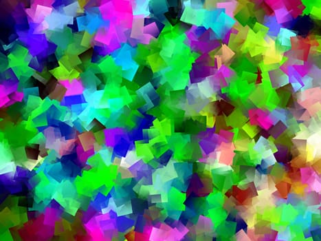 Abstract background made out of colourful squares.