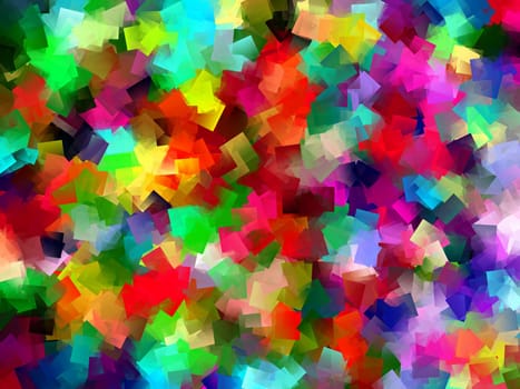 Abstract background made out of colourful squares.