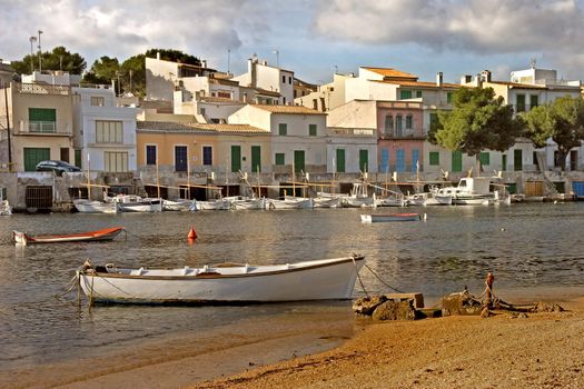The harbour of Portocolom on the South East coast of Mallorca, Spain.