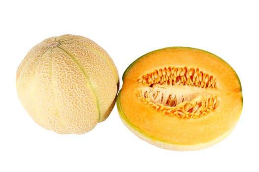 Sweet fresh baby melon, isolated