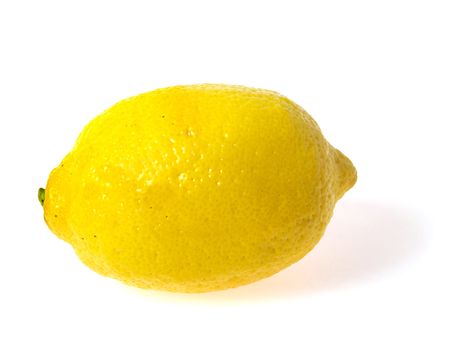 Photo of one lemon on white background