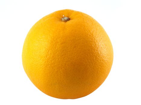 An orange solated on white background.