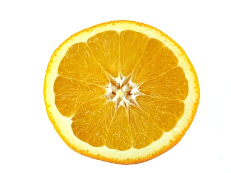 An orange solated on white background.