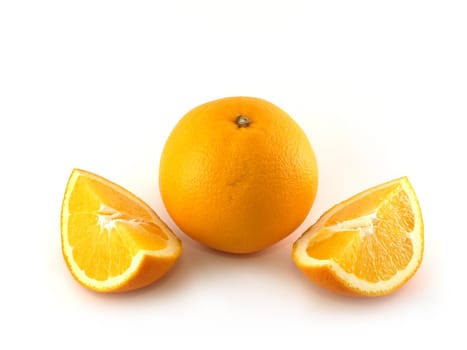 An orange solated on white background.
