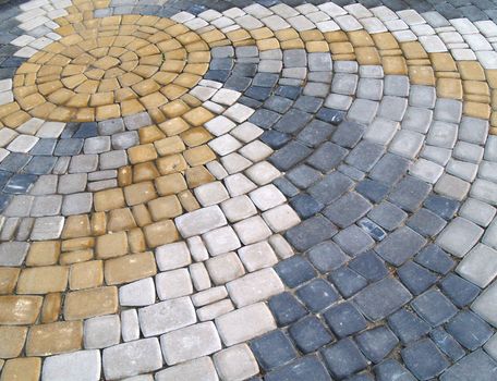 Concentric paving stones which can be used as texture or as a background