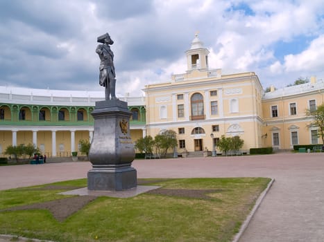 Monument to emperor Pavel in Pavlovsk palace. Saintt Petersburg Russia