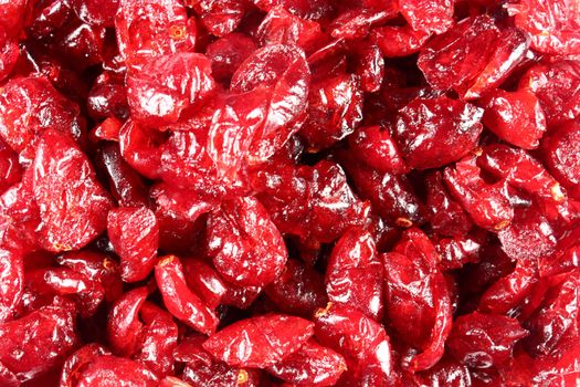 pile of dried cranberries as background