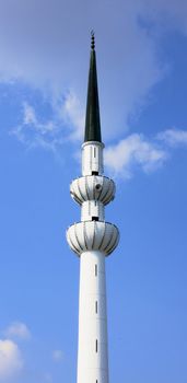 Minaret of mosque in Zagreb, Croatia