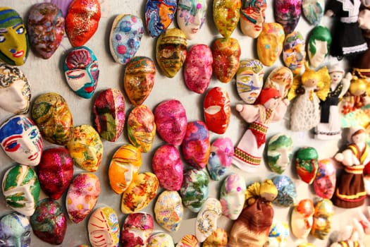 Many little masks in a retail store