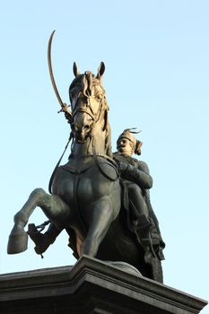 Monument to Ban Jelacic on city square, Zagreb