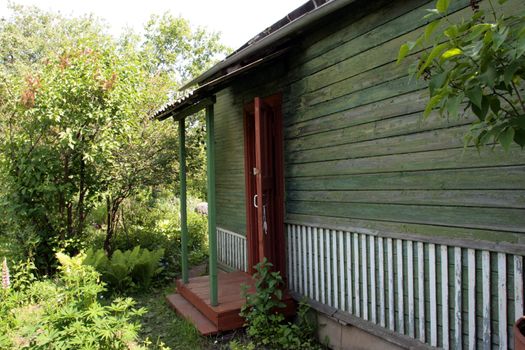 Porch of the wooden house