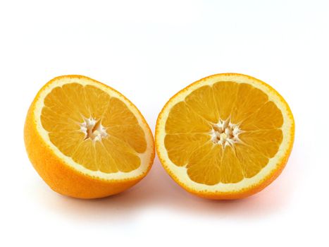 An orange solated on white background.
