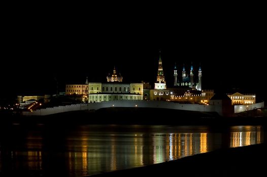 Night view of the Kazan kremlin, Russia