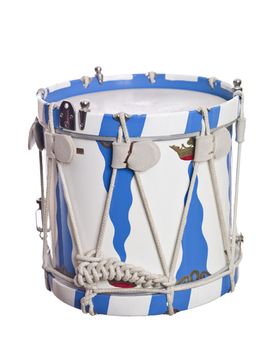 Vintage drum isolated on white background