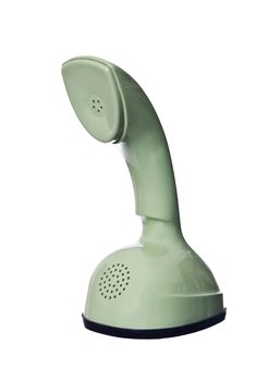 Vintage telephone isolated on white background