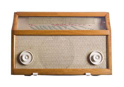 Vintage Radio isolated on white background