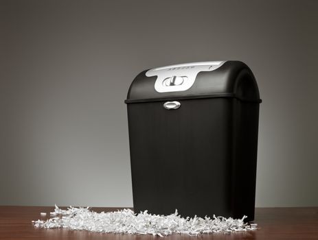 Paper shredder in an office