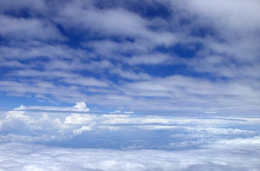 top view from airplane - - clouds