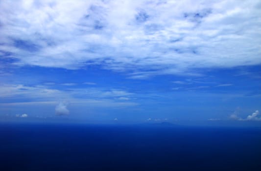 top view from airplane - - clouds