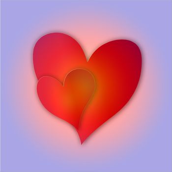 Heart background with ornate decoration