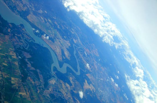 a top view from sky - earth