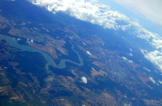 a top view from sky - earth