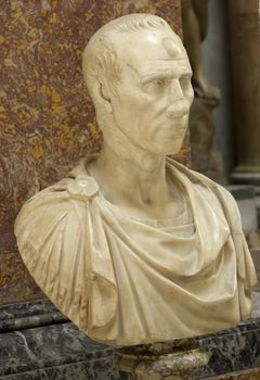 Antique sculpture of old roman king in Vatican