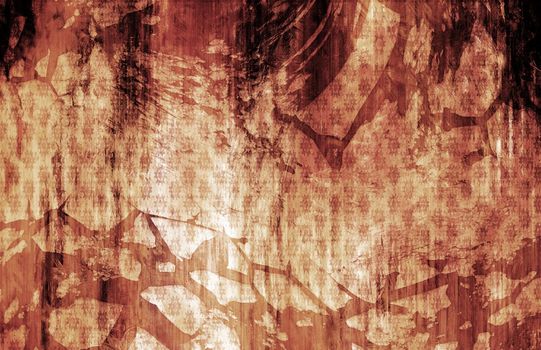 Grunge Background Wall with Vintage Style Design