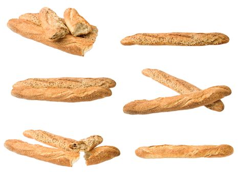 Bread collection isolated on a white background