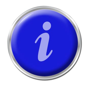 blue round button with the symbol for information