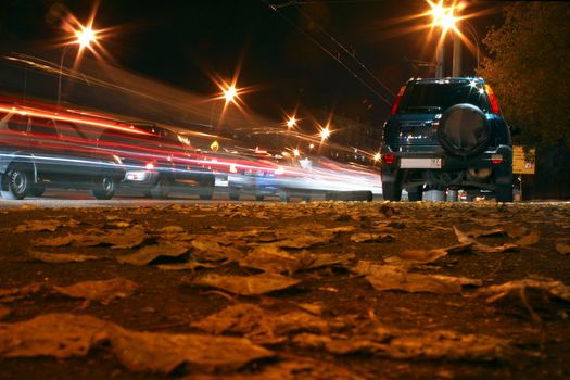 Abstract Street Scene at Night