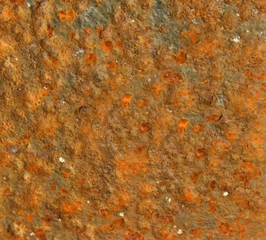 Close up of rusty heavily corroded sheet of metal