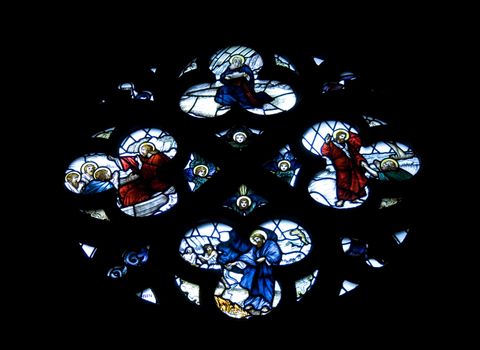 Circular stained glass windows
