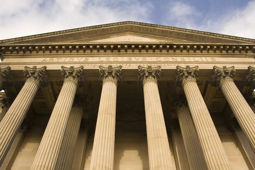 Columns on St Georges Hall, Liverpool, England, completed in 1854