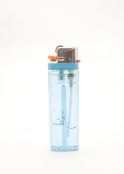 isolated blue plastic lighter