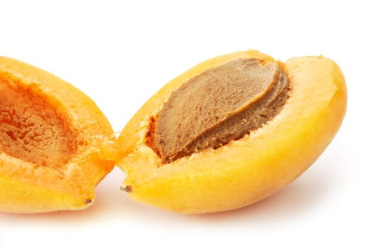 Halved Apricot.  Professionally retouched high quality image. 