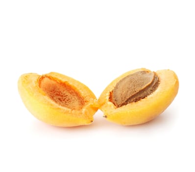 Halved Apricot.  Professionally retouched high quality image. 