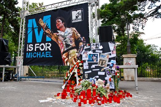 Michael Jackson Memorial at National Park on June 26, 2009 in Bucharest, Romania.