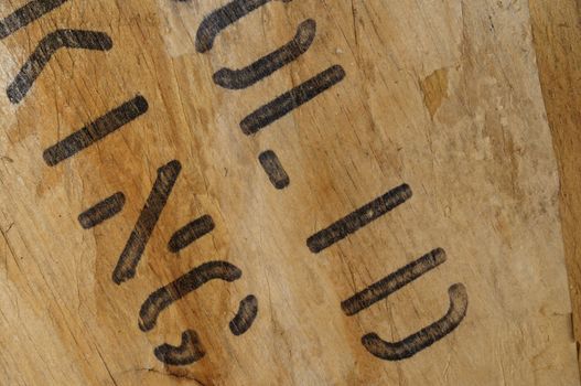 Grunge wood background with letters