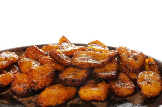 Typical cuban dish isolated - fried banana