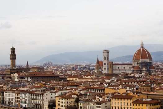 The dome of Florence. santa maria del fiore and campanile of Giotto 
