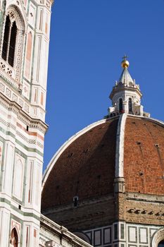 Details on a cathedral in Florence Italy Santa Maria del Fiore 