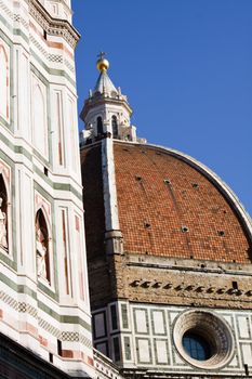 Details on a cathedral in Florence Italy Santa Maria del Fiore 