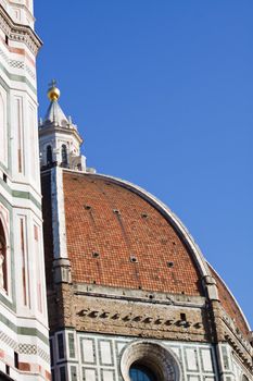 Details on a cathedral in Florence Italy Santa Maria del Fiore 