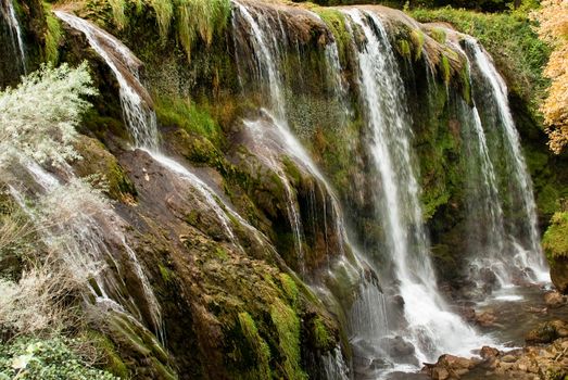 An image of Marmore Falls in Terni, Umbria Italy. 